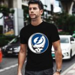 Team Tampa Bay Lightning Grateful Dead Logo Band 2 T Shirt