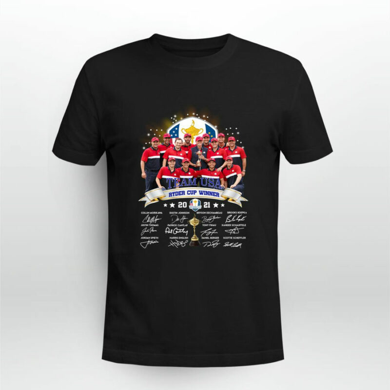 Team Usa Ryder Cup Winner 2021 Signatures 0 T Shirt
