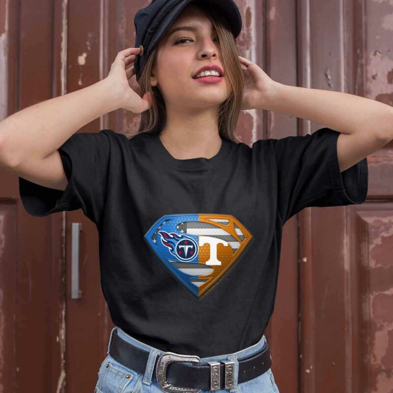 Tennessee Titans And Tennessee Volunteers Superman 0 T Shirt