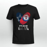 Texas Rangers and Dallas Cowboys Heart Its in my DNA 4 T Shirt