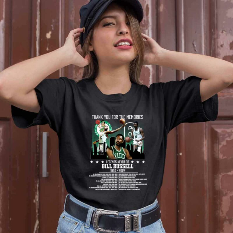 Thank You For The Memories Legends Never Die Bill Russell 1934 2022 0 T Shirt