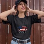 The Best Grandpas Drive Jeeps American Flag Front 1 T Shirt