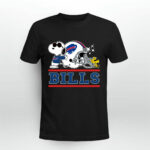 The Buffalo Bills Joe Cool And Woodstock Snoopy Mashup 3 T Shirt