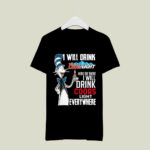 The Cat In The Hat I Will Drink Coors Light Here Or There I Will Drink Coors Light Everywhere 3 T Shirt