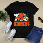The Cleveland Browns Joe Cool And Woodstock Snoopy Mashup 2 T Shirt