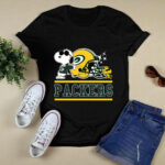 The Green Bay Packers Joe Cool And Woodstock Snoopy Mashup 2 T Shirt
