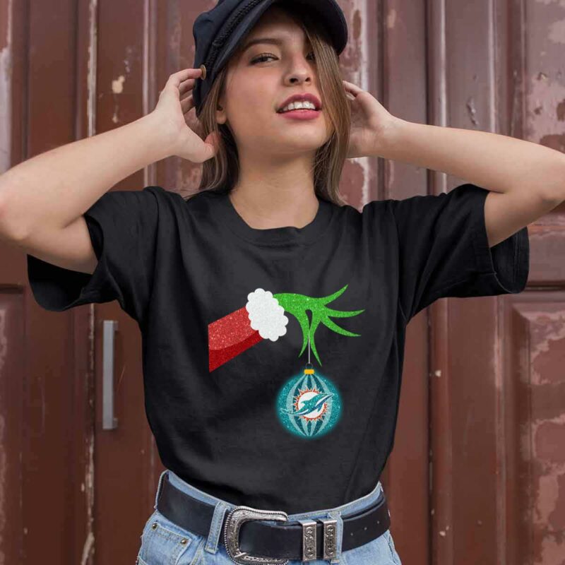 The Grinch Christmas Decoration Miami Dolphins 0 T Shirt