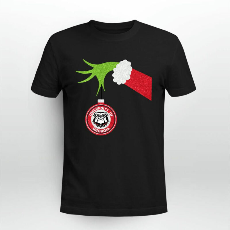 The Grinch Hand Hold University Of Georgia Christmas 0 T Shirt