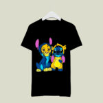 The King Lion And Baby Stitch Best Friends 2 T Shirt