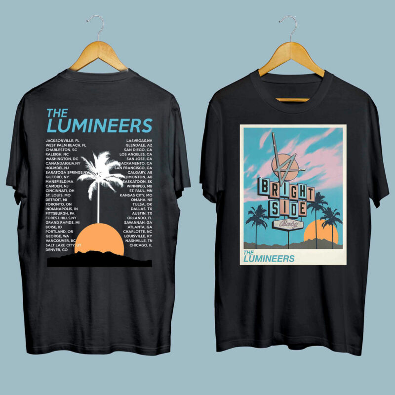 The Lumineers Brightside World Tour 2022 Music Band Front 4 T Shirt