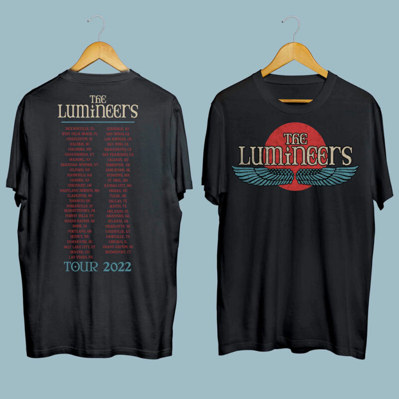 The Lumineers Tour 2022 Double Sided Front 4 T Shirt