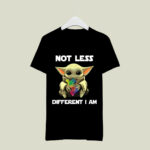 The Mandalorian Baby Yoda Not Less Different I Am Autism Awareness 3 T Shirt