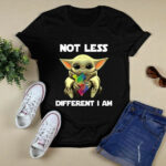 The Mandalorian Baby Yoda Not Less Different I Am Autism Awareness 4 T Shirt