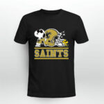 The New Orleans Saints Joe Cool And Woodstock Snoopy Mashup 2 T Shirt