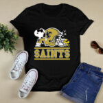 The New Orleans Saints Joe Cool And Woodstock Snoopy Mashup 3 T Shirt