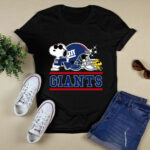 The New York Giants Joe Cool And Woodstock Snoopy Mashup 2 T Shirt