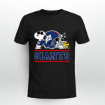 The New York Giants Joe Cool And Woodstock Snoopy Mashup 4 T Shirt