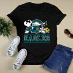 The Philadelphia Eagles Joe Cool And Woodstock Snoopy Mashup 2 T Shirt