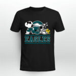 The Philadelphia Eagles Joe Cool And Woodstock Snoopy Mashup 3 T Shirt