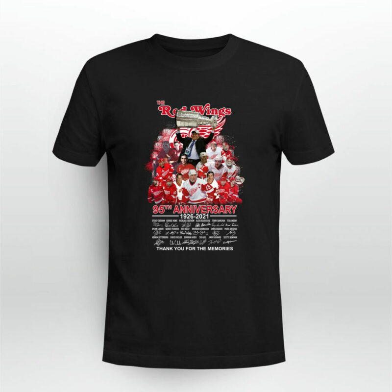 The Red Wings 95Th Anniversary Thank You For The Memories Signature 0 T Shirt