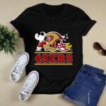 The San Francisco 49ers Joe Cool And Woodstock Snoopy Mashup 2 T Shirt