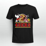 The San Francisco 49ers Joe Cool And Woodstock Snoopy Mashup 3 T Shirt