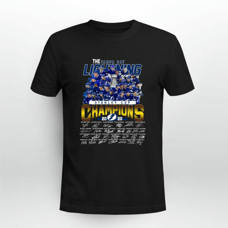 The Tampa Bay Lightning Stanley Cup Champions 2020 Signatures 0 T Shirt