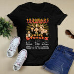 The Three Stooges 103 Years 1920 2023 Signatures Thank You For The Memories 4 T Shirt