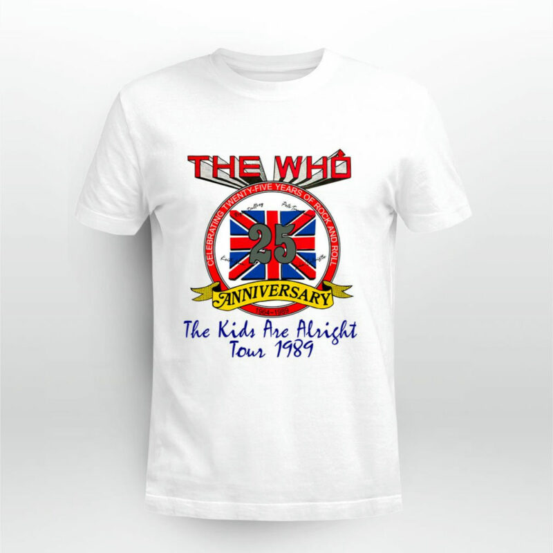 The Who The Kids Are Alright Tour 1989 Front 4 T Shirt