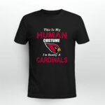 This Is My Human Costume Im Really A Arizona Cardinals Funny 3 T Shirt