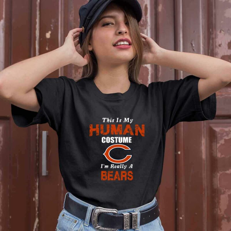 This Is My Human Costume Im Really A Chicago Bears Funny 0 T Shirt