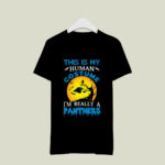 This Is My Human Costume Really A Carolina Panthers Halloween 3 T Shirt