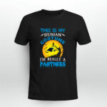 This Is My Human Costume Really A Carolina Panthers Halloween 4 T Shirt
