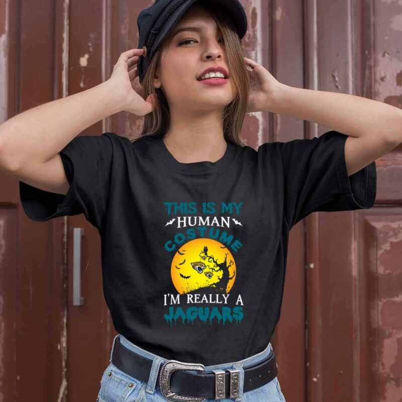 This Is My Human Costume Really A Jacksonville Jaguars Halloween 0 T Shirt