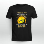 This Is My Human Costume Really A Los Angeles Rams Halloween 3 T Shirt