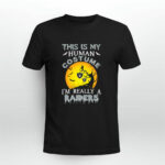 This Is My Human Costume Really A Oakland Raiders Halloween 4 T Shirt