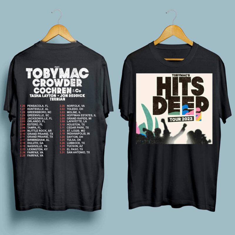 Tobymac Hits Deep Tour 2023 Front 4 T Shirt