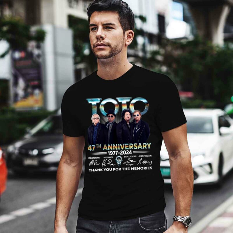 Toto 47Th Anniversary 1977 2024 Signatures Thank You For The Memories 0 T Shirt