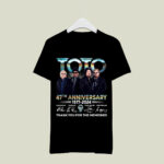 Toto 47th Anniversary 1977 2024 Signatures Thank You For The Memories 2 T Shirt