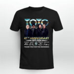 Toto 47th Anniversary 1977 2024 Signatures Thank You For The Memories 4 T Shirt
