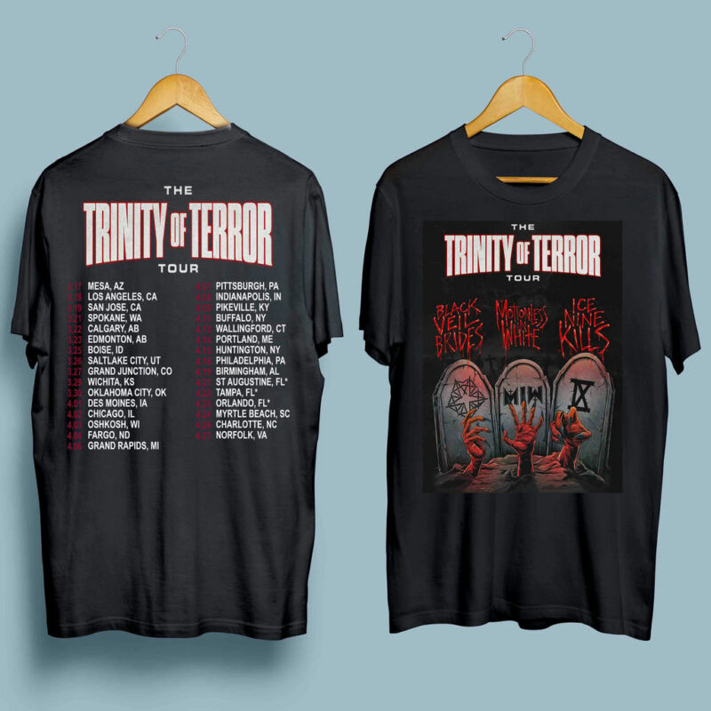 Tour 2022 The Trinity Of Terror Tour Front 4 T Shirt