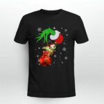 Turtle With Christmas Hat Sit On Bauble With Snowflakes Around 3 T Shirt
