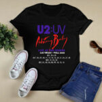 U2 Rock Band Warning Baby Live at Sphere Las Vegas Tour 2023 back 3 T Shirt