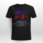 U2 Rock Band Warning Baby Live at Sphere Las Vegas Tour 2023 back 4 T Shirt