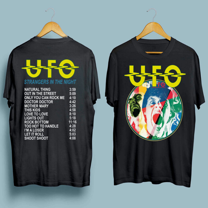 Ufo Strangers In The Night Album Cover 1979 Front 4 T Shirt