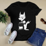 Unbiased Furry Struggles Punk Girl Jackal 4 T Shirt