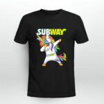 Unicorn Dabbing Subway 3 T Shirt