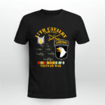 United States Army 17th Cavalry Air Cav 101st Airborne Division Vietnam War 1 2 T Shirt