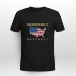 Vanderbilt Baseball Usa Flag Map 1801 T Shirt
