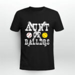 Vintage Aunt Of Ballers Funny Baseball Softball Lover 3 T Shirt